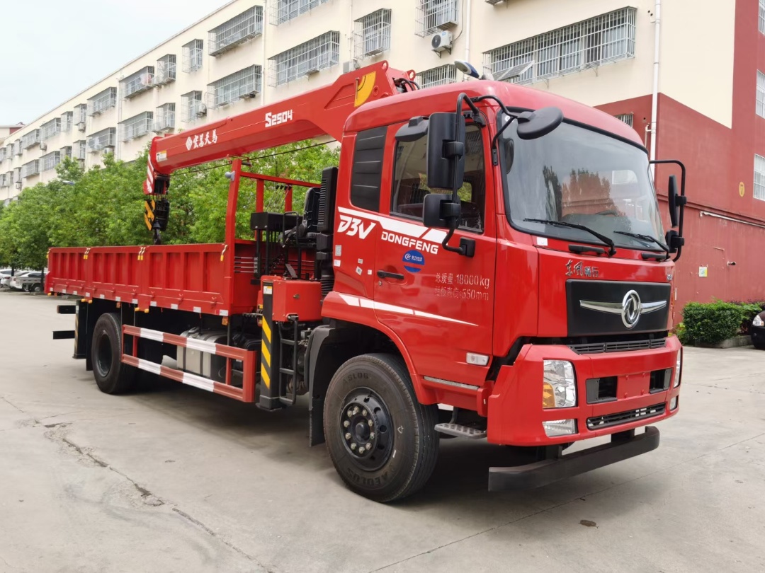 國六東風(fēng)專底D3V單橋宏昌天馬10噸四節(jié)臂吊機隨車吊